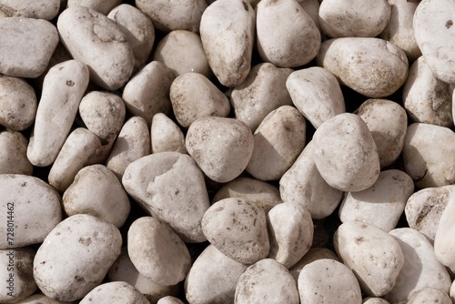 White and grey pebbles as background