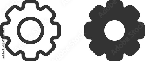 	
Gear wheel set. Transparent background. Editable vector illustration stroke.	