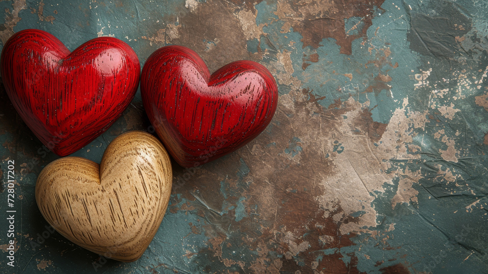 hearts made of wood