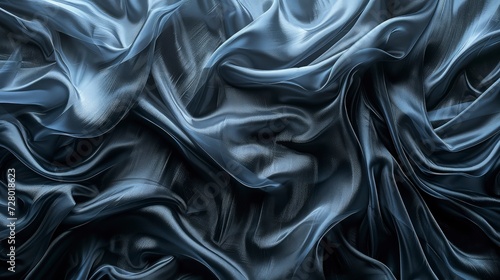 Texture of a polyethylene overlay transparent plastic film on black background, photo