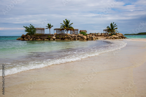 Private island along the beach