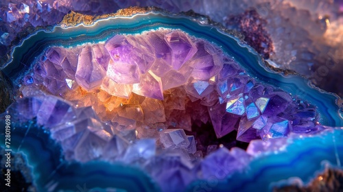 Amethyst Geode with Vivid Purple Crystals