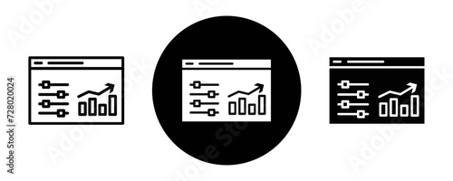 Admin panel outline icon collection or set. Admin panel Thin vector line art