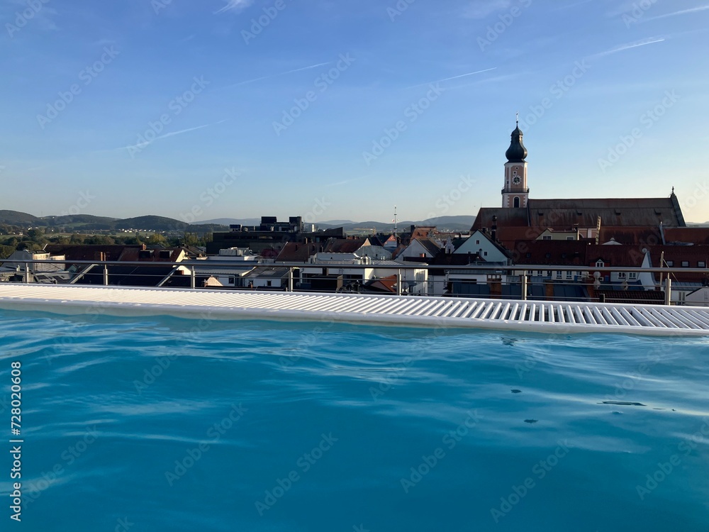 Fototapeta premium Blick auf die Altstadt von Cham im Bayerischen Wald 