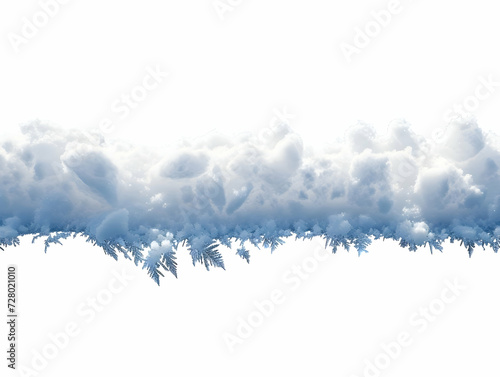 Bright blue horizontal Snow Strip isolated on a white background. High quality