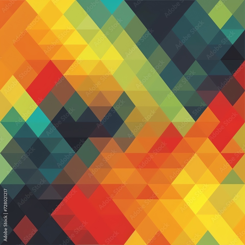 Geometric Rainbow Mosaic Geometric Rainbow Mosaic