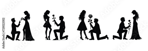 Happy valentine's day couples logo design, vectors, silhouette