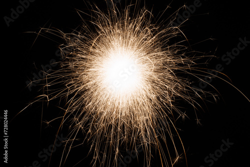 Fireworks bengal Flicker on a dark background. Easy to add lens flare effects for overlay designs or screen blending mode to make high-quality images.