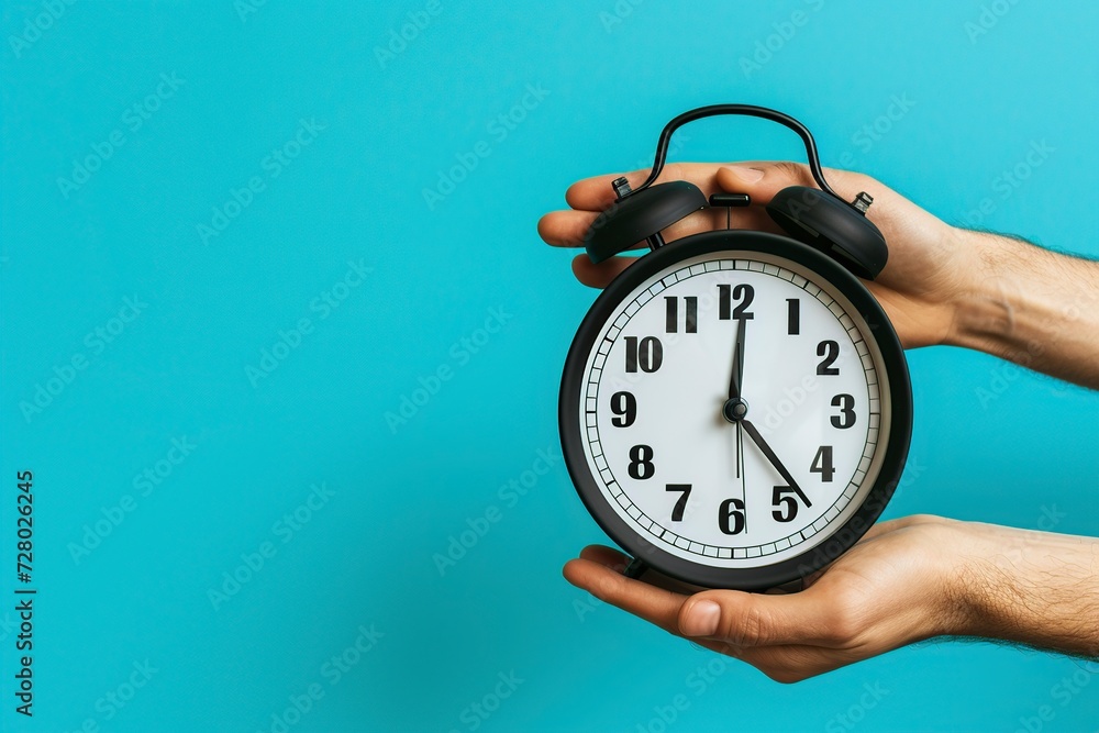 caucasian man holding a watch in his hands caucasian man holding a watch in his hands