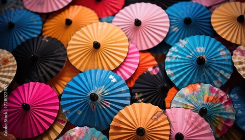 A Multicolored Assortment of Umbrellas