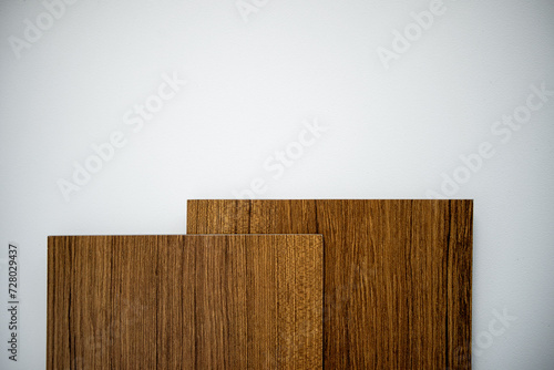 Composite panel in the color of wood. Sale of floor coverings.Furniture board.