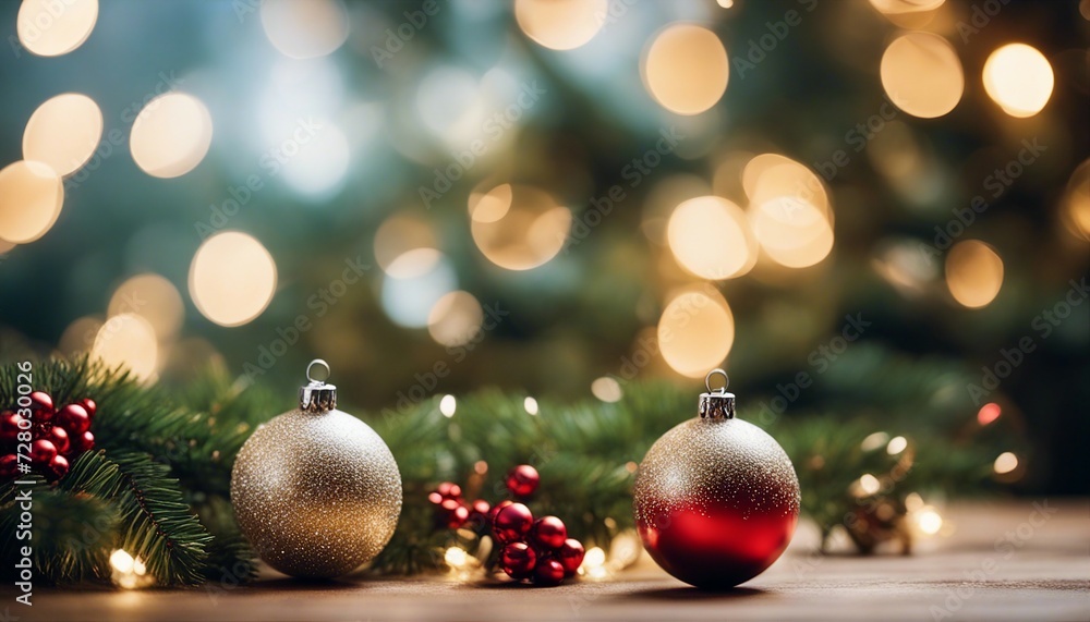 christmas tree decorations A stylish Christmas with a wood style background and bright baubles. The background is elegant christmas tree decorations A stylish Christmas with a wood style background and bright baubles. The background is elegant