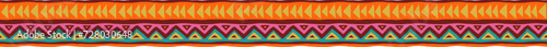 Decorative border with tribal pattern