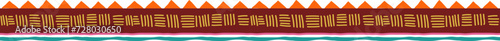 Decorative border with tribal pattern