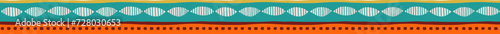 Decorative border with tribal pattern