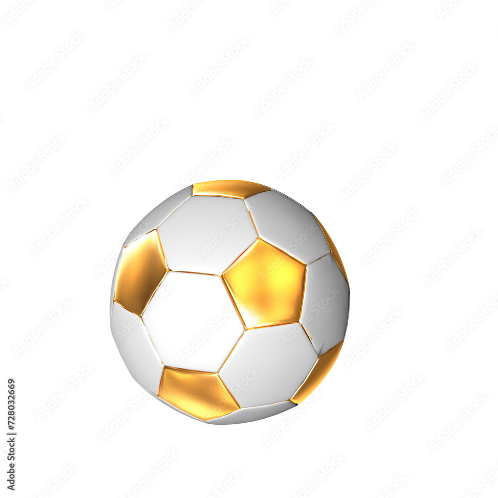 Symbol made from gold soccer balls Symbol made from gold soccer balls