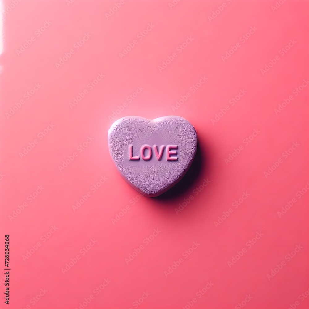Obraz premium Candy Heart with Message