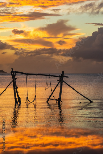Guam Swing During a golden hour sunset