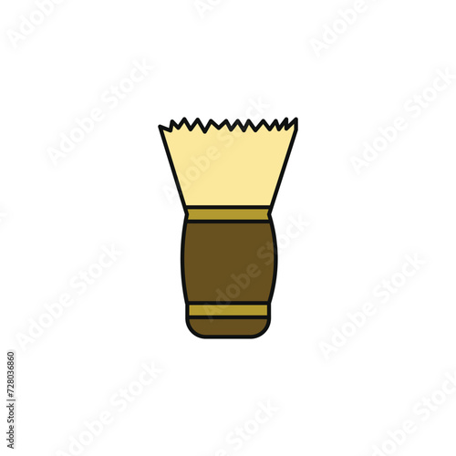 barber brush vector type icon