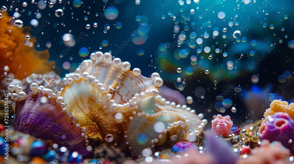 Sealife and pearl on sea bottom wallpaper background
Sealife and pearl on sea bottom wallpaper background