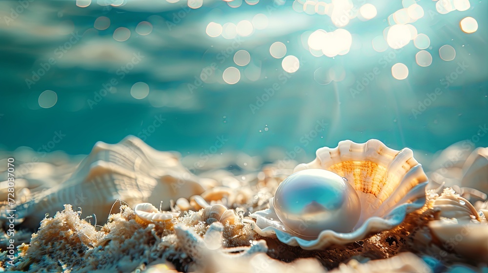 Sealife and pearl on sea bottom wallpaper background
Sealife and pearl on sea bottom wallpaper background