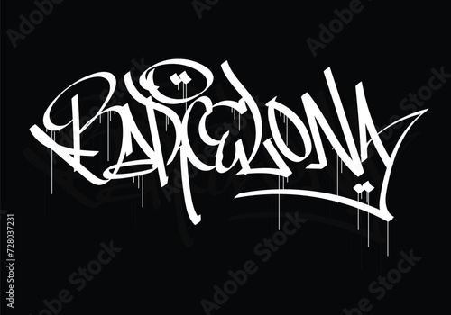 BARCELONA city graffiti tag style