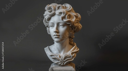 marble bust of a woman wall art home decor print