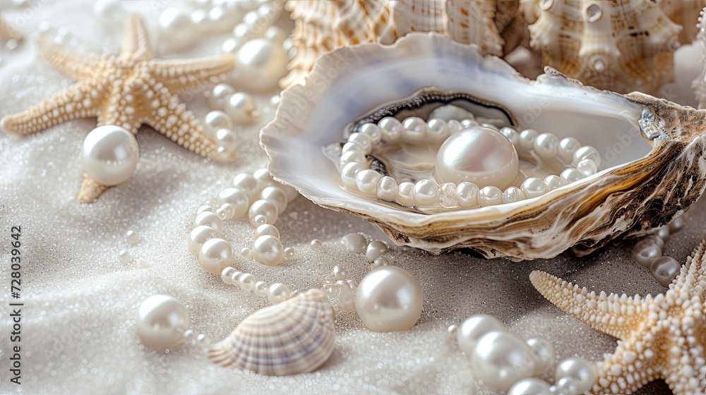 Summer vacation banner with sea life design element wallpaper background