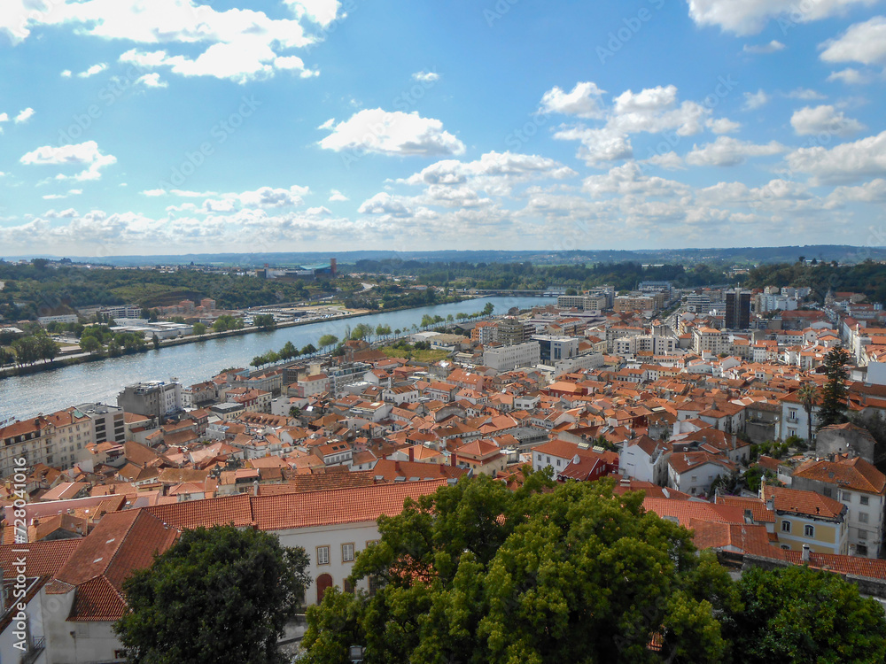 Aerial view of Coimbra, Portugal 