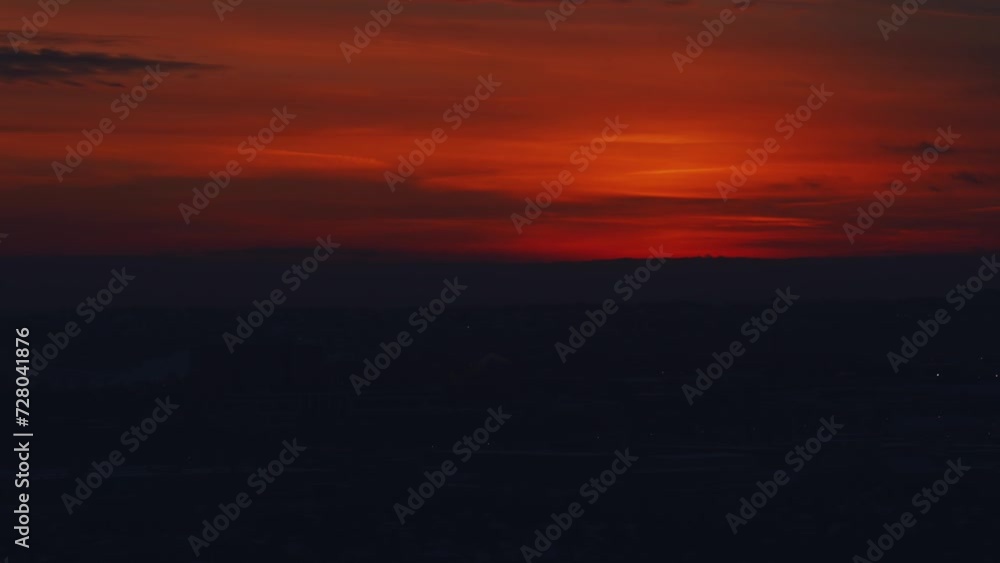 Sunset in an industrial city, sunset timelapse Sunset in an industrial city, sunset timelapse