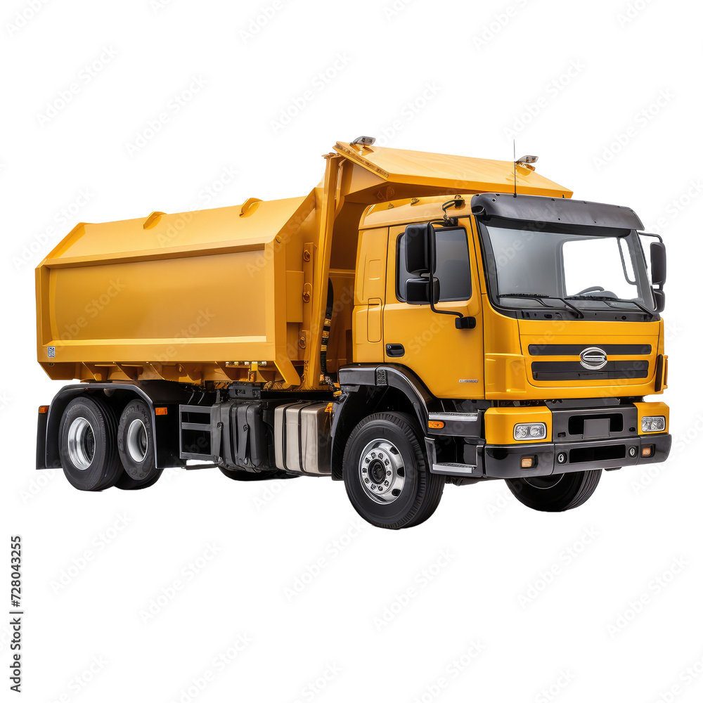 Garbage truck on white or transparent background Garbage truck on white or transparent background