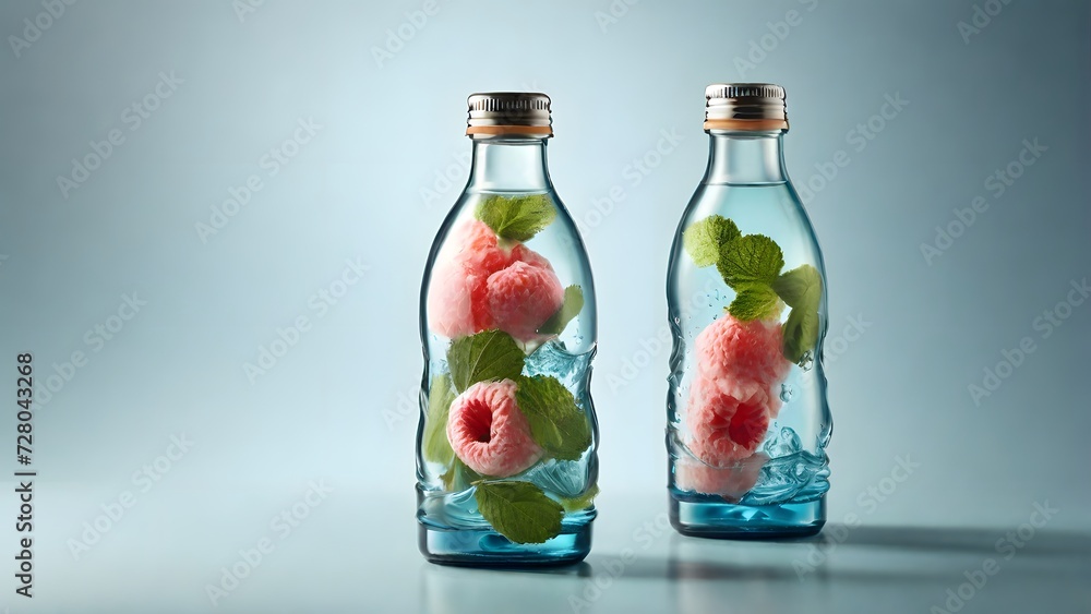 bottle of perfume with flowers, Generative AI bottle of perfume with flowers, Generative AI