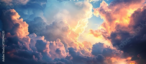 Cloudscape: A Breathtaking Sky and Nature Scene showcasing the Beauty of Clouds in this Stunning Photo