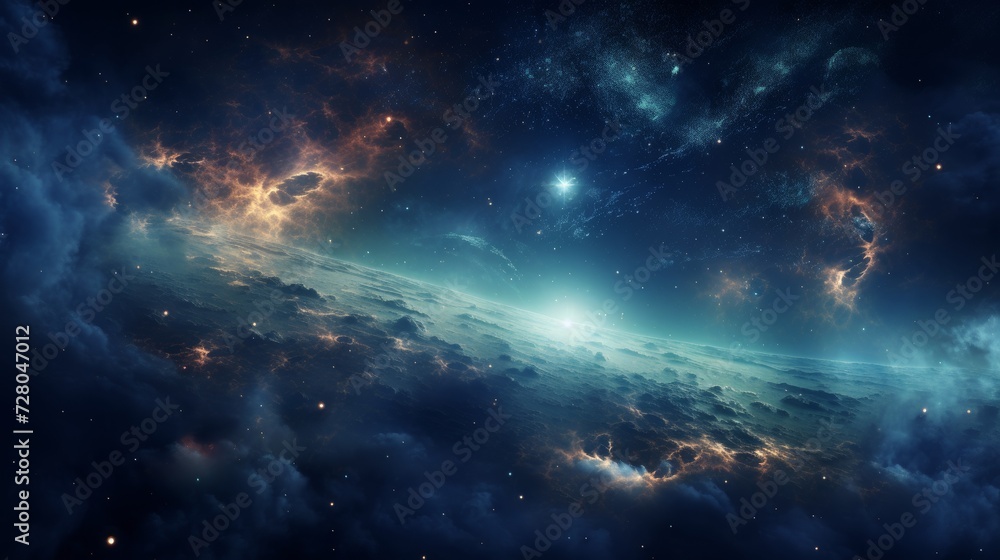 Obraz premium Swirling Galaxies in Space