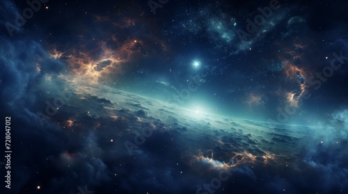 Swirling Galaxies in Space © ArtCookStudio