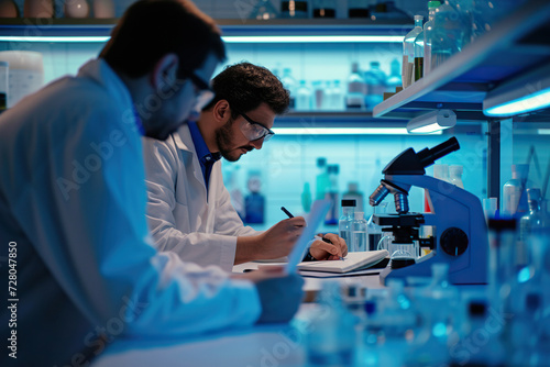 research and development team working in laboratory