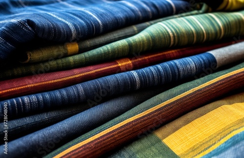 Beautiful and colorful fabric patterns textile industry