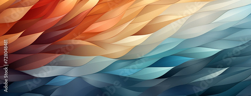 Wavy background wall paper banner with colorful curved stripes 
