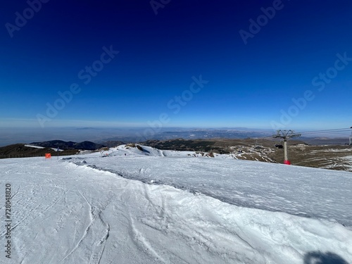 Snowy mountains at Sierra Nevada