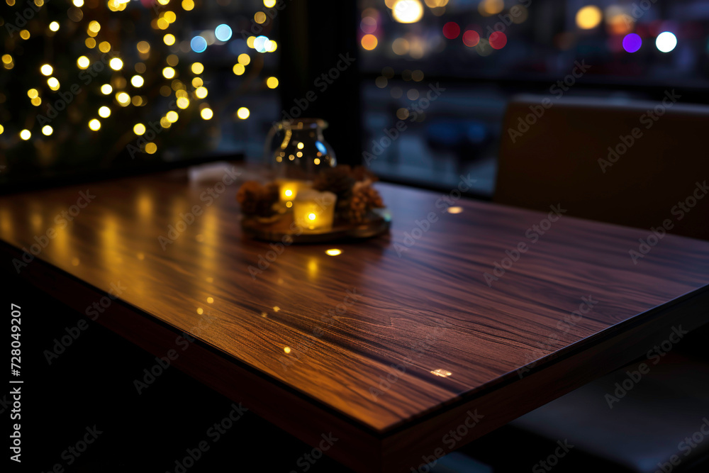 bar table by bokeh shadow of light shining on table top