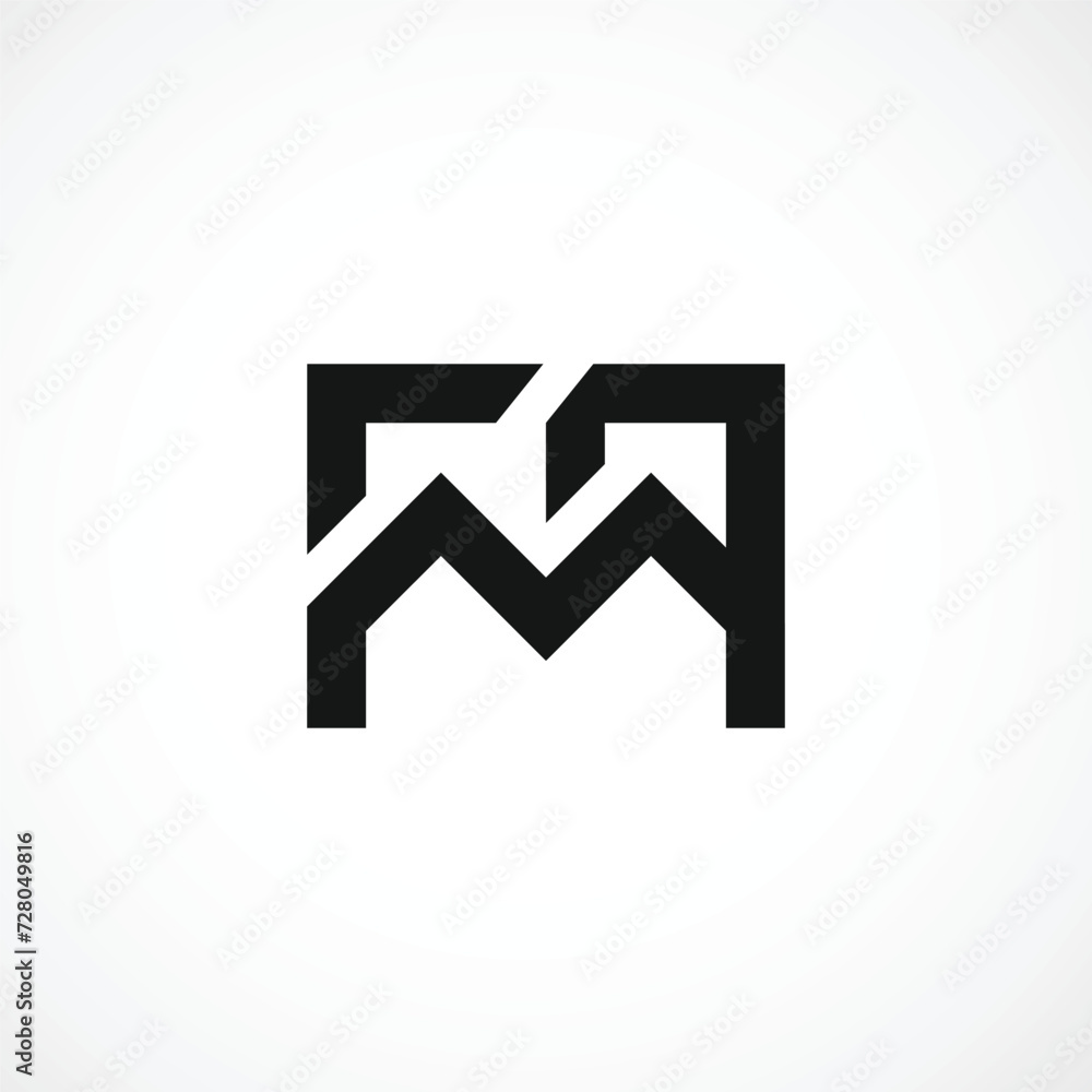 Modern M letter abstract logo design concept isolated vector template illustration Modern M letter abstract logo design concept isolated vector template illustration