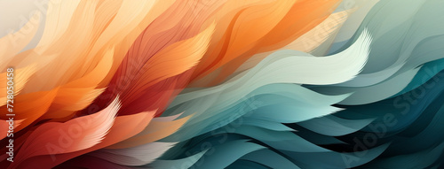 wide panoramic colorful Facebook backgrounds with different geometric shapes and waves 