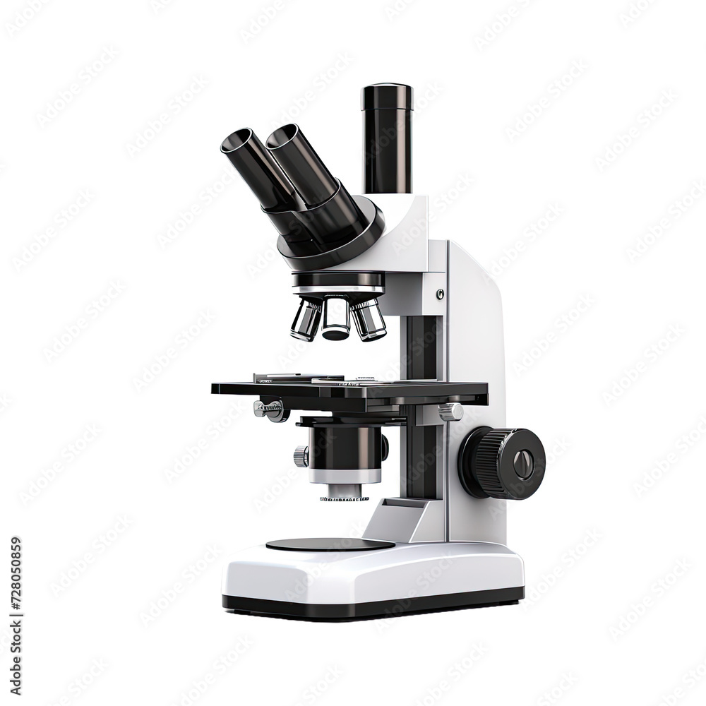 Microscope on white or transparent background Microscope on white or transparent background