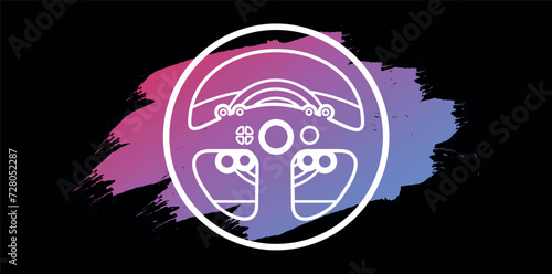 Gamepad, joypad, icon. Gamepads. Helm. Video game controller, linear icon