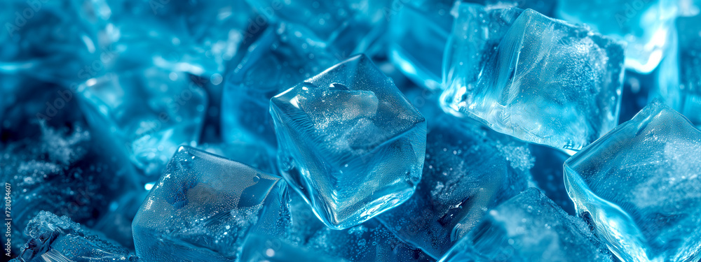 Ice cubes floating in water – crystal cubism. Ice cubes floating in water – crystal cubism.