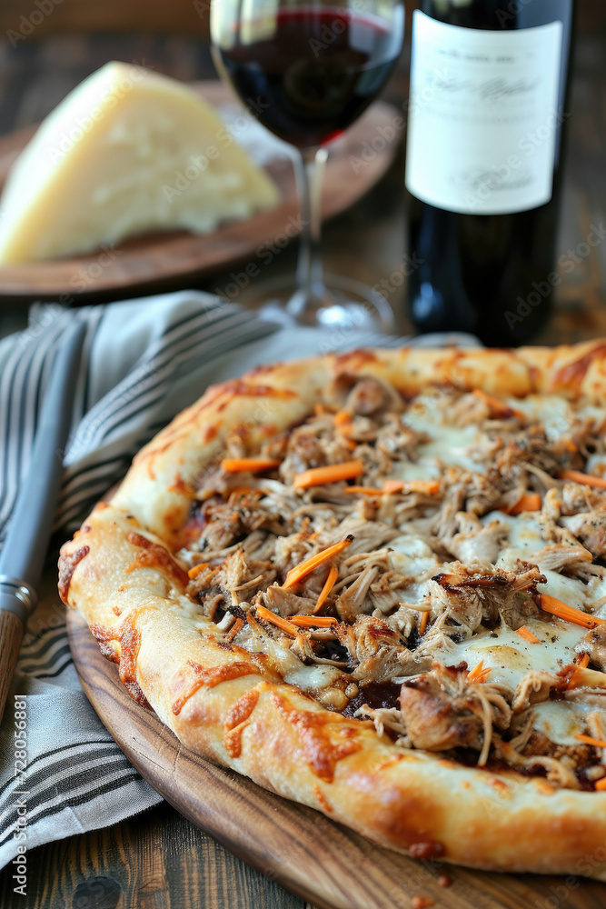 Whimsical Coq au Vin Pizza, street food and haute cuisine Whimsical Coq au Vin Pizza, street food and haute cuisine