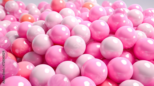 Elevate your imagination with a creative abstract photo background featuring an enchanting arrangement of pink balloons. Perfect for diverse design projects.