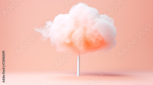 Experience the ethereal beauty of a delicate peach fluffy cloud, a captivating abstraction that evokes a sense of serenity and tranquility. Perfect for creative and artistic projects.