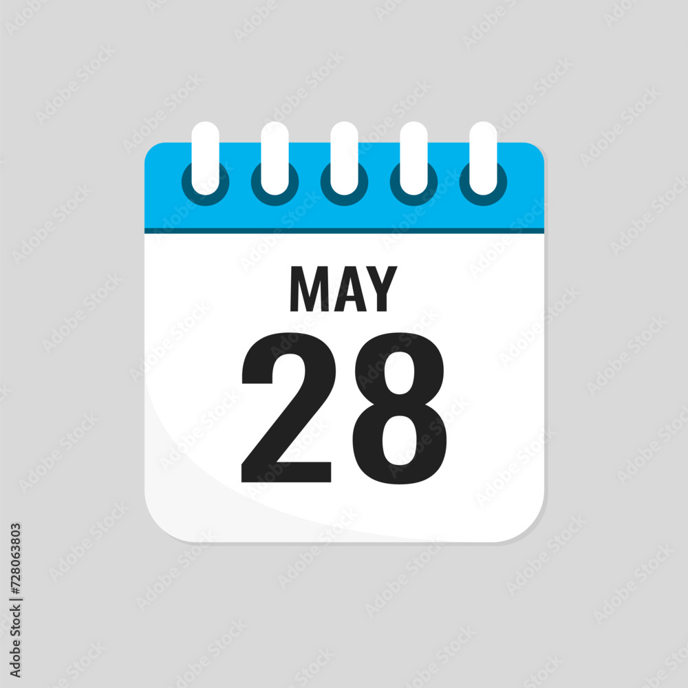 Icon page calendar day - 28 May Icon page calendar day - 28 May