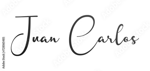 Juan Carlos - black color - name written - ideal for websites,, presentations, greetings, banners, cards, books, t-shirt, sweatshirt, prints, cricut, silhouette, sublimation	
